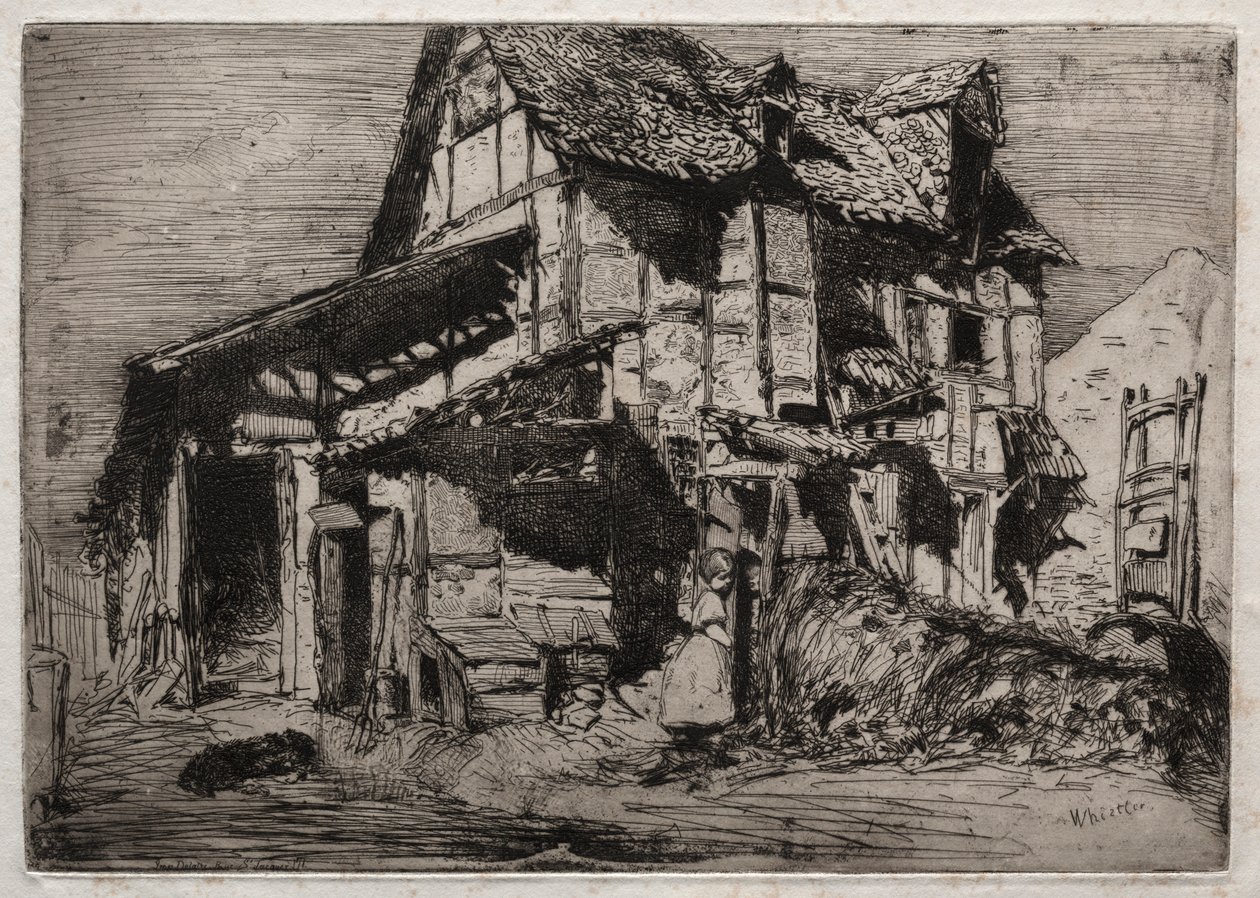 Douze eaux-fortes de la nature : Le logement dangereux, 1858 - James Abbott McNeill Whistler