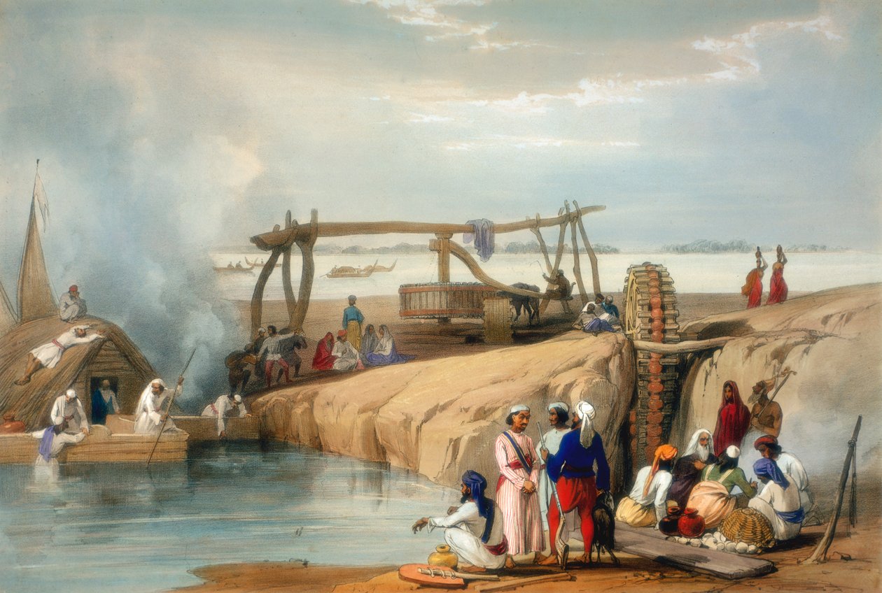 Roue persane élevant de l