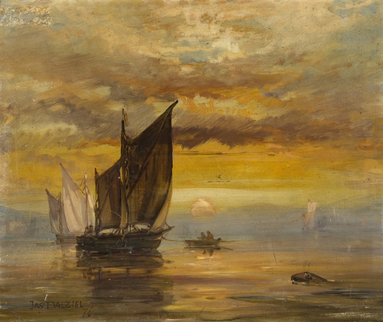 Navires au large - James B. Dalziel
