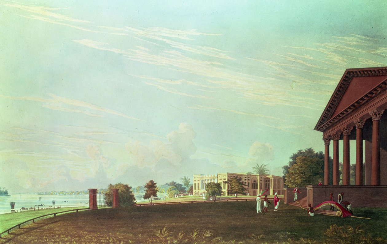 Maison de Barrackpore, Calcutta, gravé par Robert Havell, pub. 1824 - James Baillie Fraser