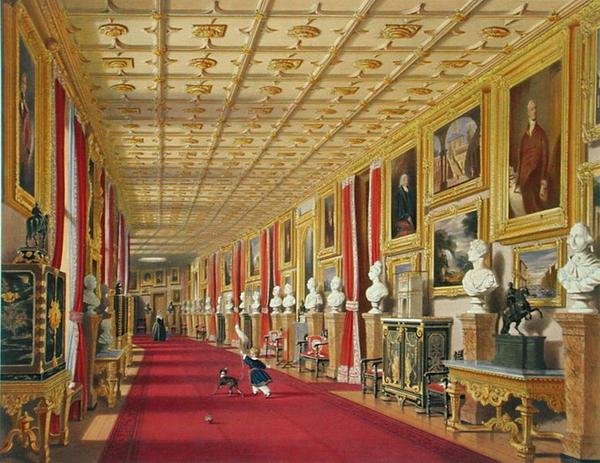 Le corridor est, château de Windsor, de 