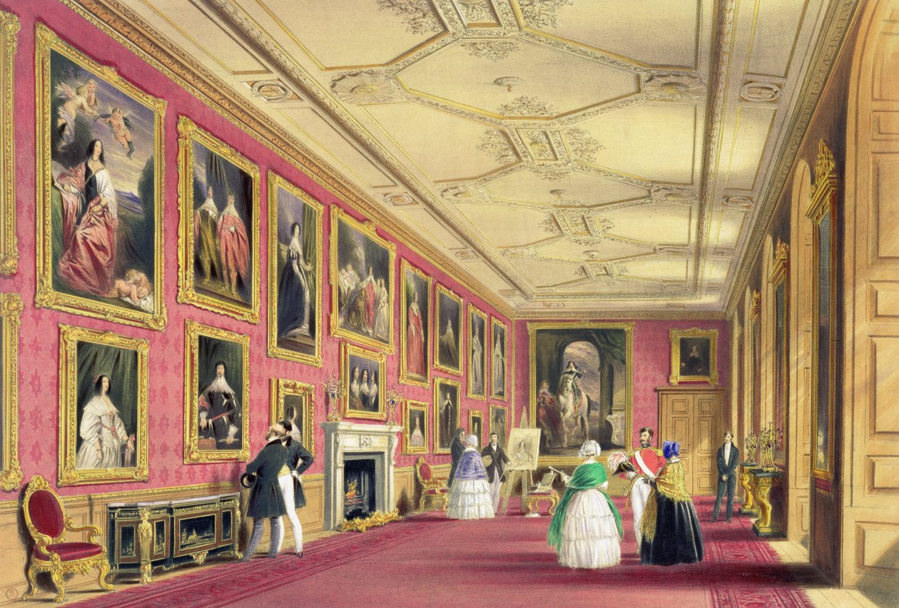 La salle Vandyke, château de Windsor - James Baker (after) Pyne