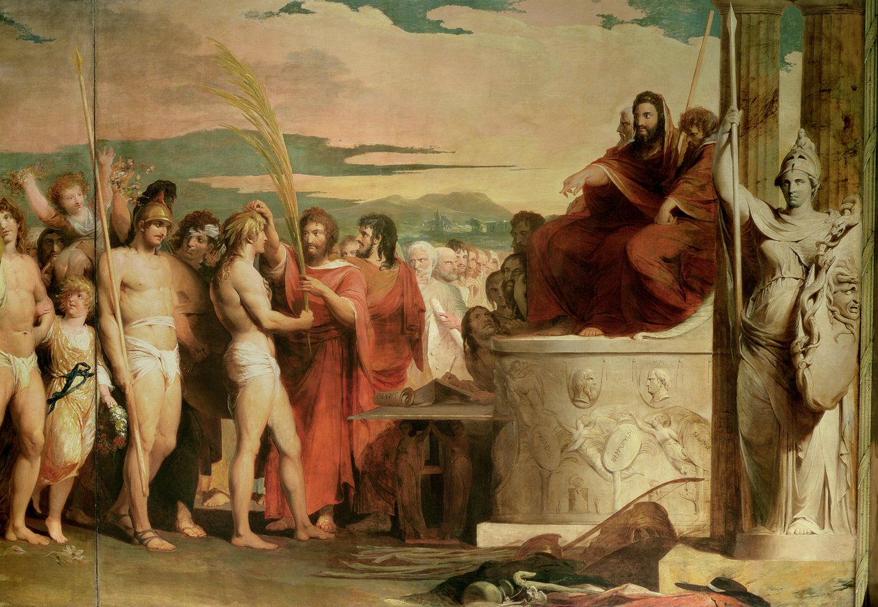 Couronnement des vainqueurs à Olympie, troisième de la série Le Progrès de la culture et de la connaissance humaines, (détail) - James Barry