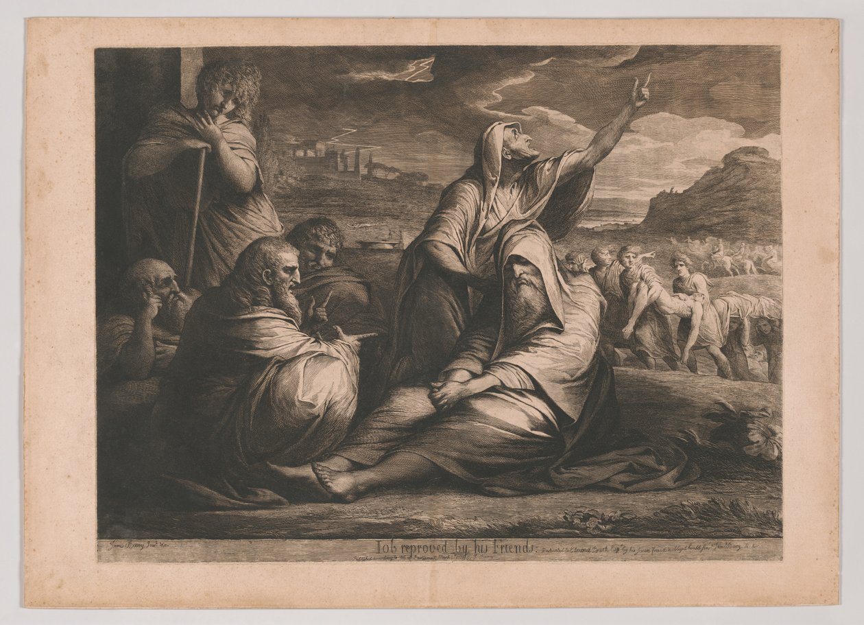 Job réprimandé par ses amis - James Barry