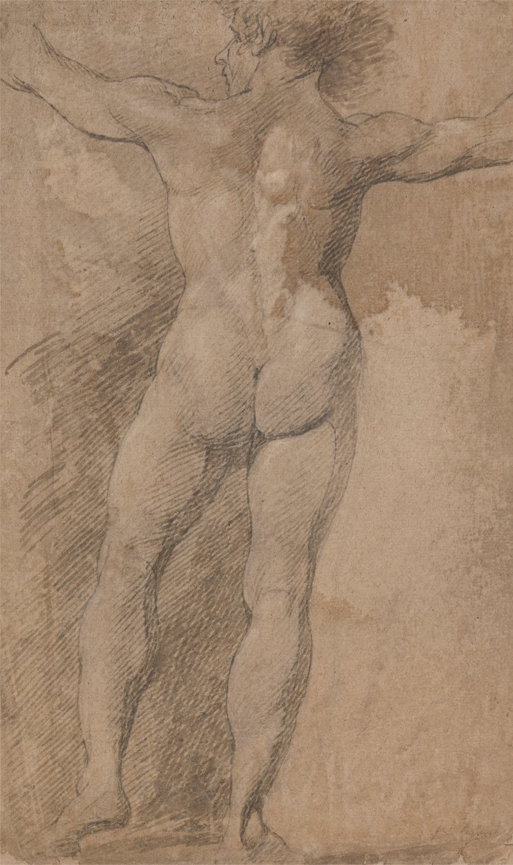 Homme avec les bras écartés vu de dos - James Barry