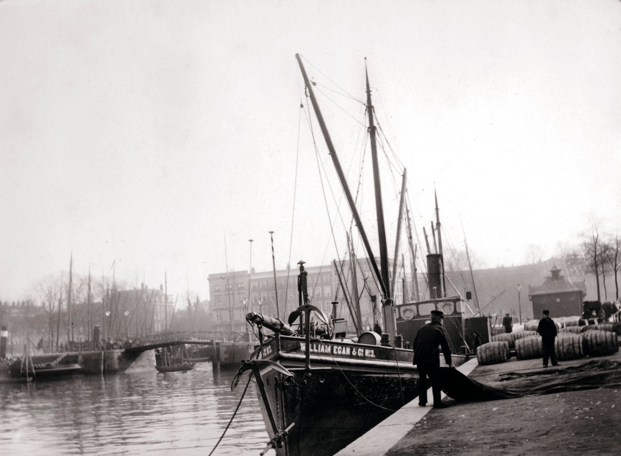 Bateaux sur le canal, Rotterdam, 1898 - James Batkin