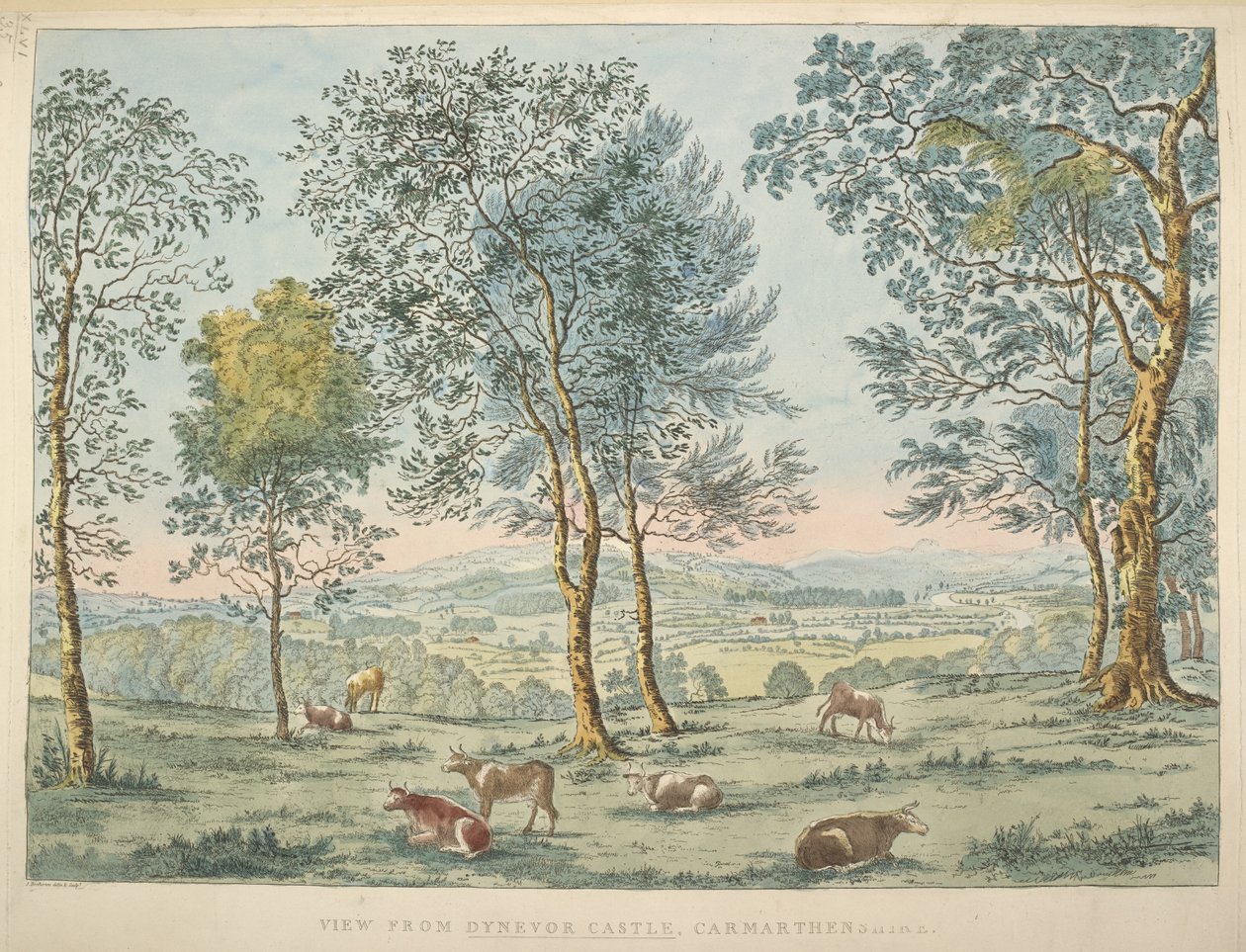 Vue du château de Dynevor, Carmarthen - James Bretherton