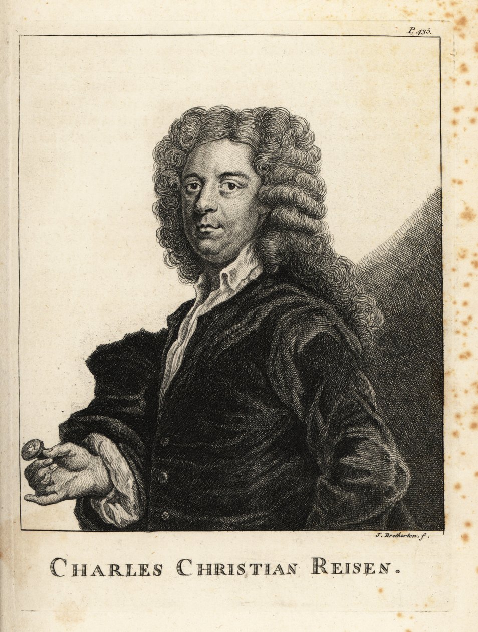 Portrait de Charles Christian Reisen (1680-1725), graveur de gemmes et de sceaux anglais - James Bretherton