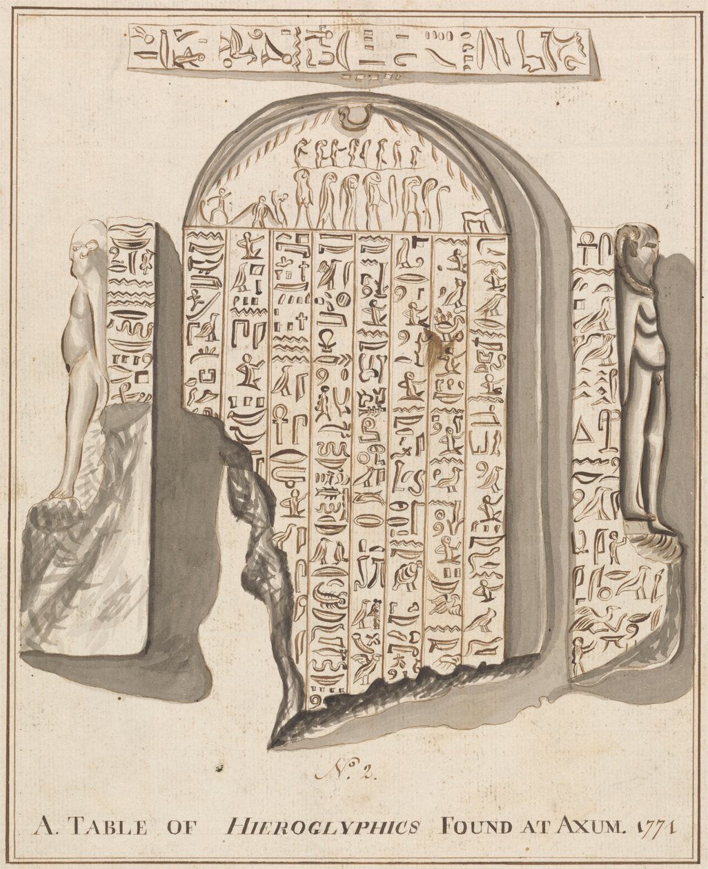 No. 2. A. Table des hiéroglyphes trouvée à Axum - James Bruce
