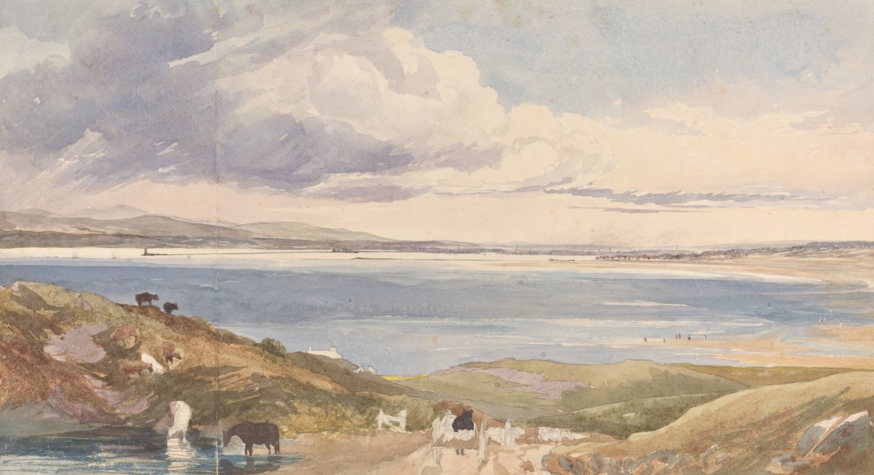 Paysage au bord de la mer avec route au premier plan - James Bulwer