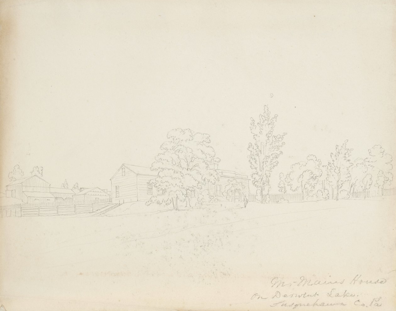 Maison de M. Mains sur le lac Derwent, comté de Susquehanna, Pennsylvanie, 1843 - James David Smillie