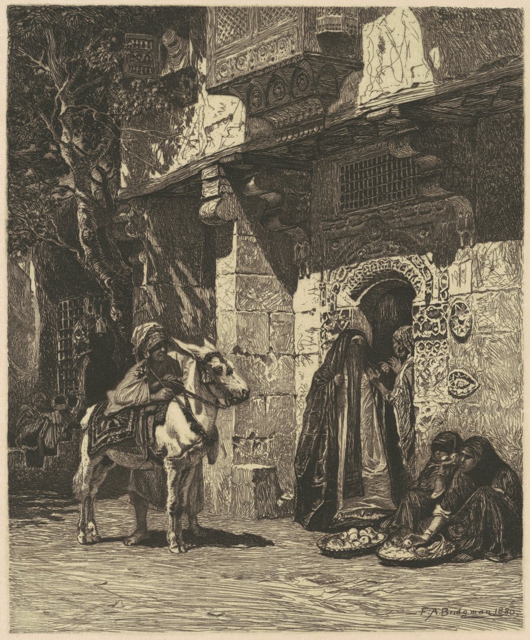 Une dame du Caire en visite - James David Smillie, after Frederic Arthur Bridgman