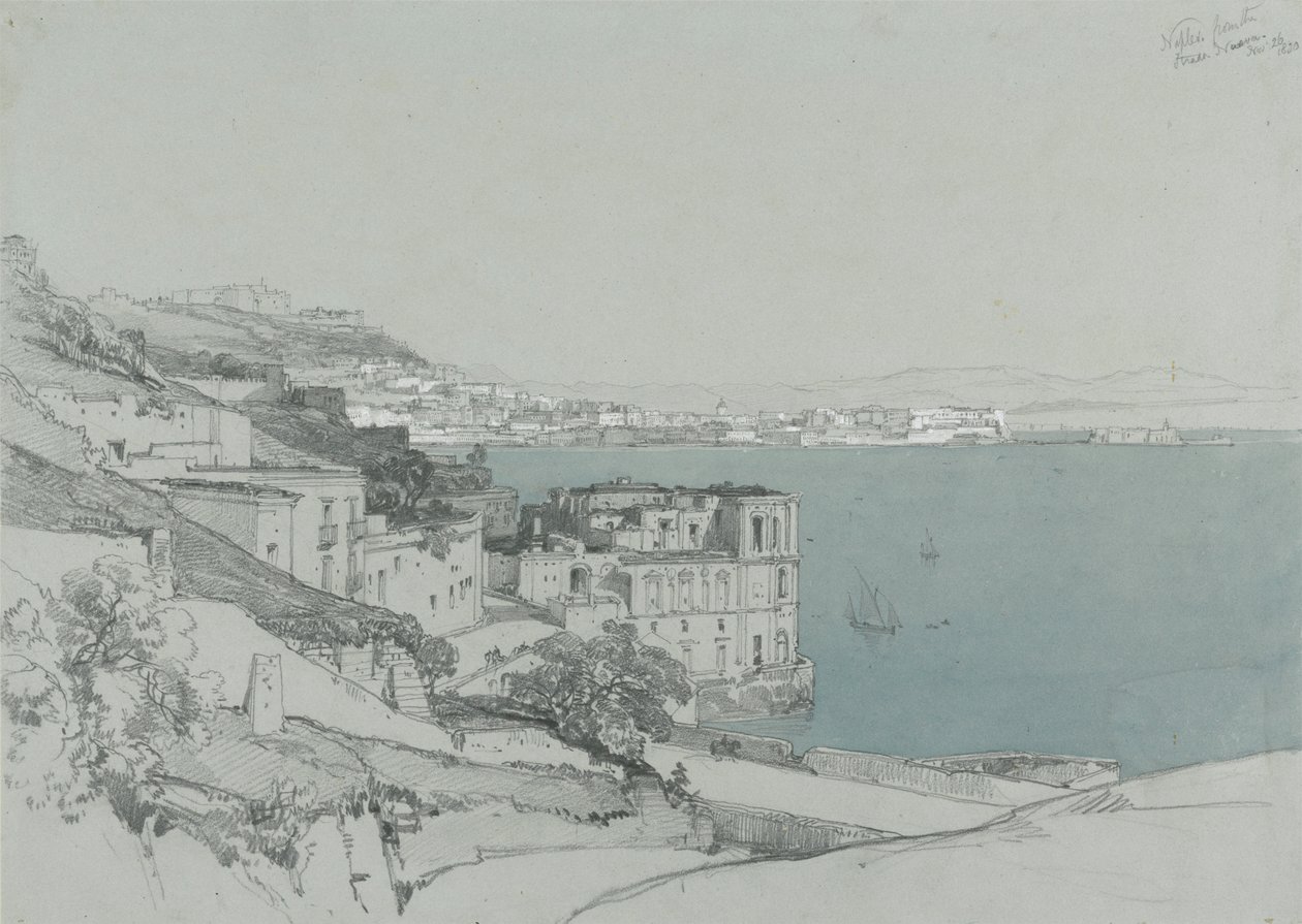 Naples depuis la Strada Nouva, 26 nov. 1830 - James Duffield Harding