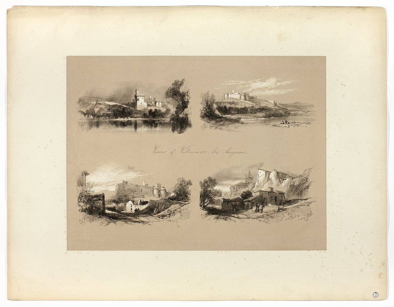 Vues de Villeneuve-lès-Avignon, des Sélections pittoresques - James Duffield Harding