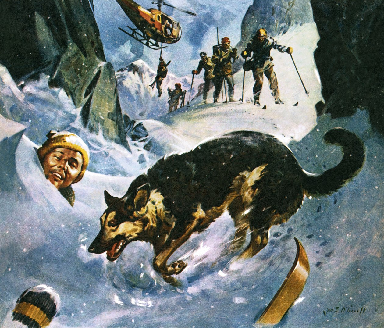 Sauvetage dans la neige - James Edwin McConnell