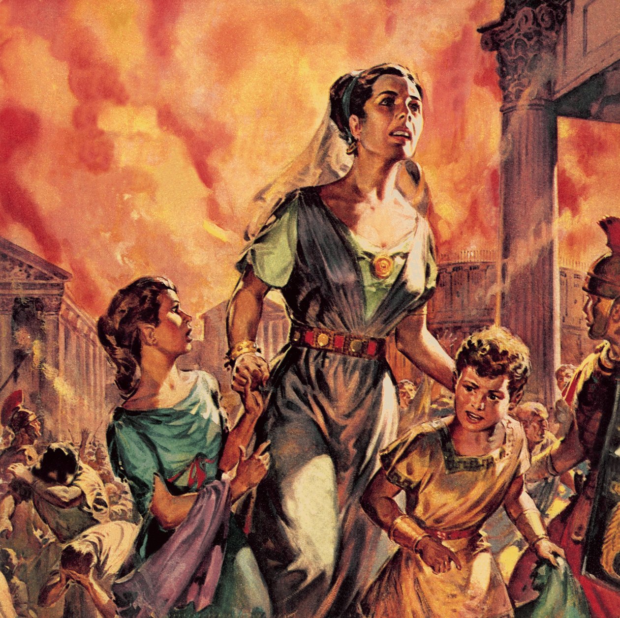 Quand Rome brûlait en 64 (litho) - James Edwin McConnell