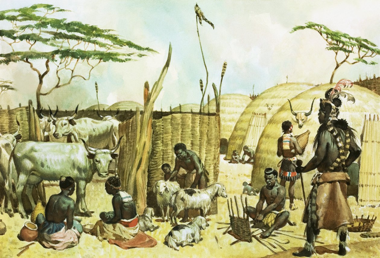Zulu village - James Edwin McConnell