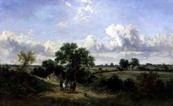 Retour à la maison après la récolte, Suffolk - James Edwin Meadows