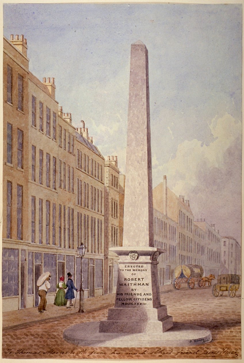 Monument à la jonction de Farringdon Street et Fleet Street, Londres - James Elmes