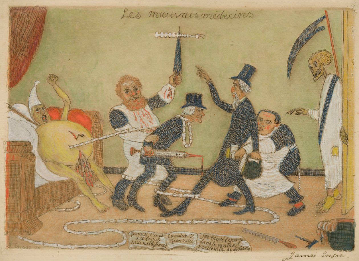Les mauvais médecins - James Ensor