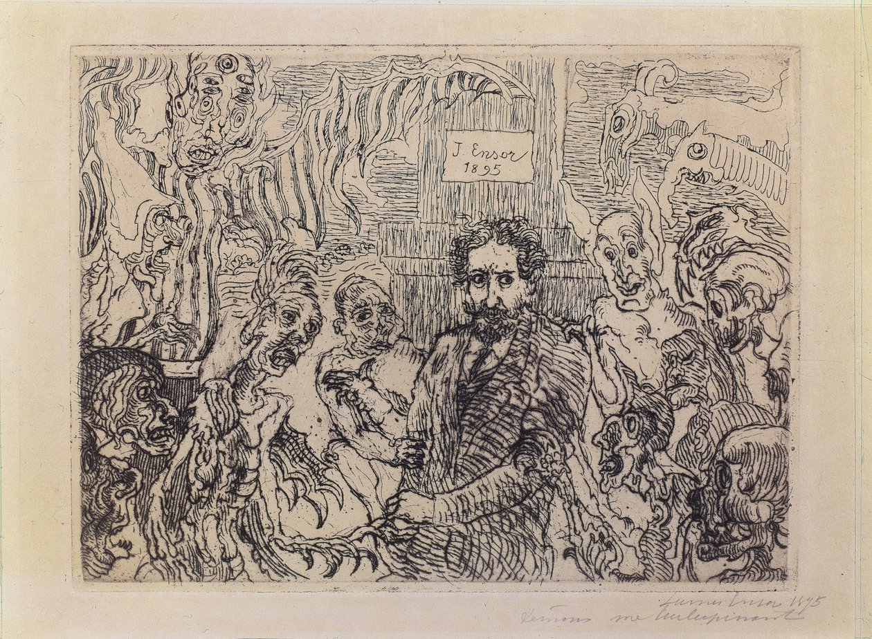 Démons me taquinant - James Ensor