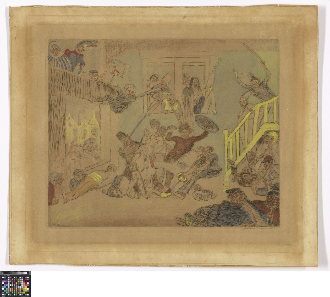 Kampf der Läuseköpfe Verlangen und Gebacken - James Ensor