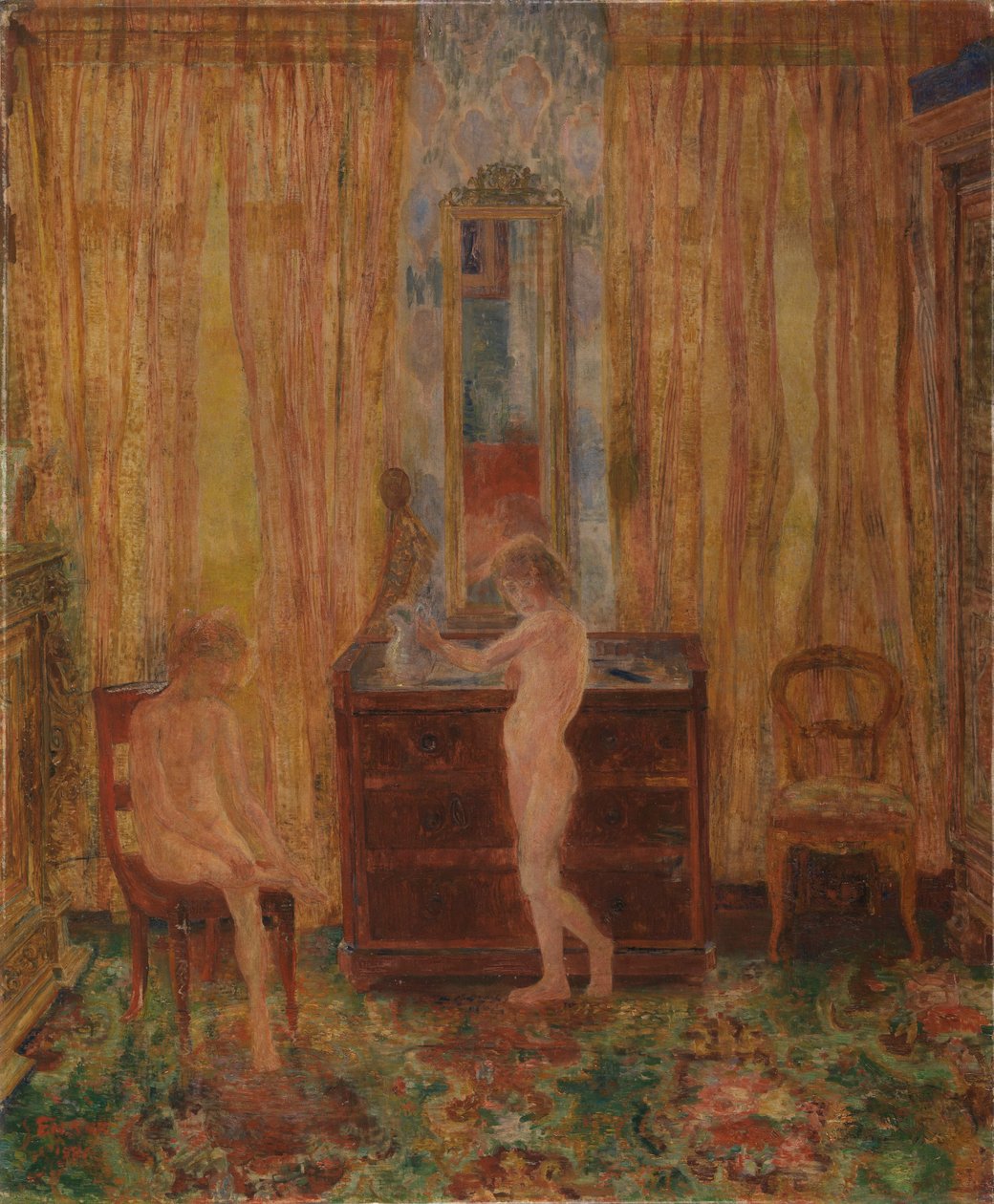 Les enfants font leur toilette du matin - James Ensor