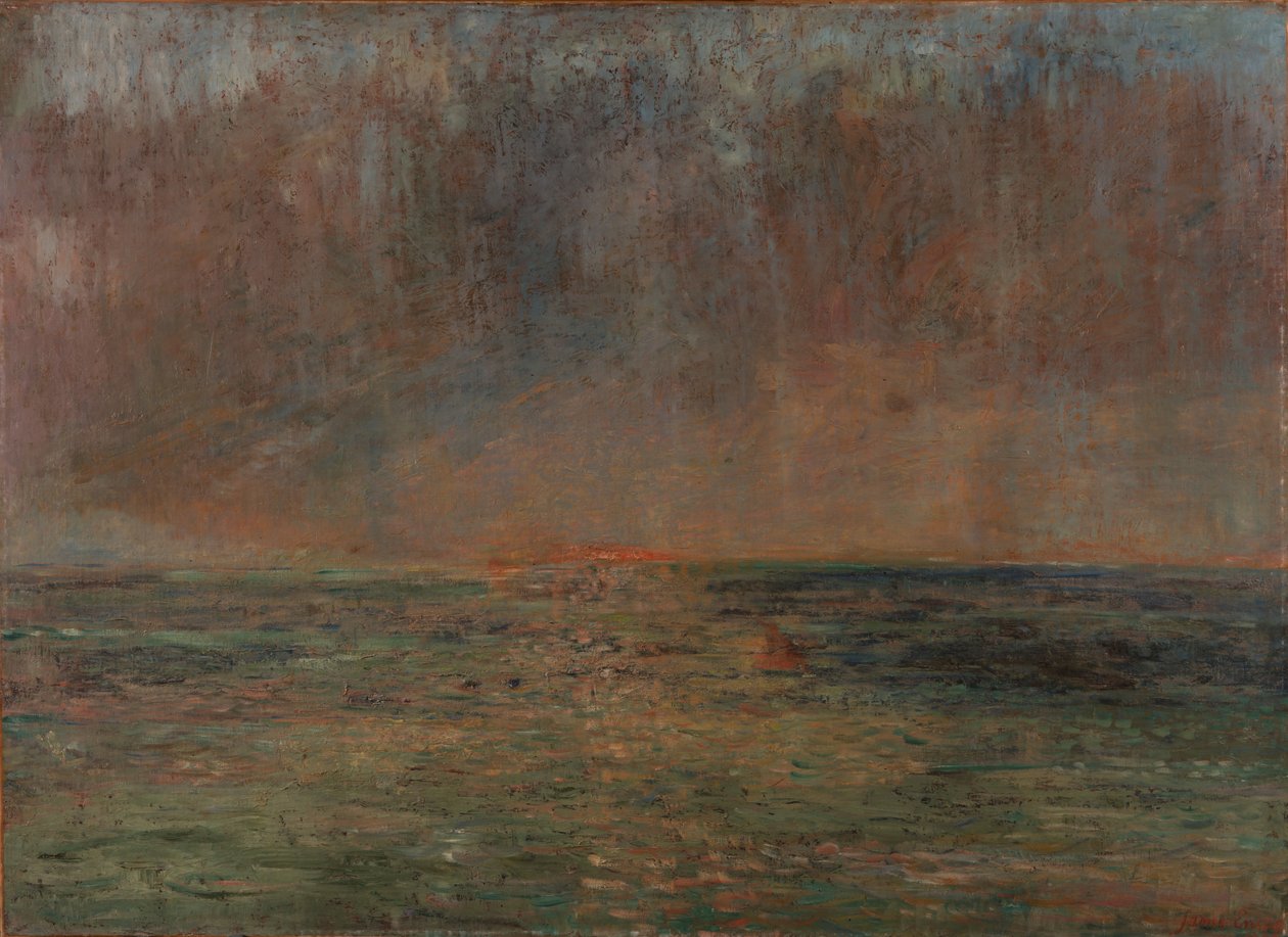Grand paysage marin - Coucher de soleil - James Ensor