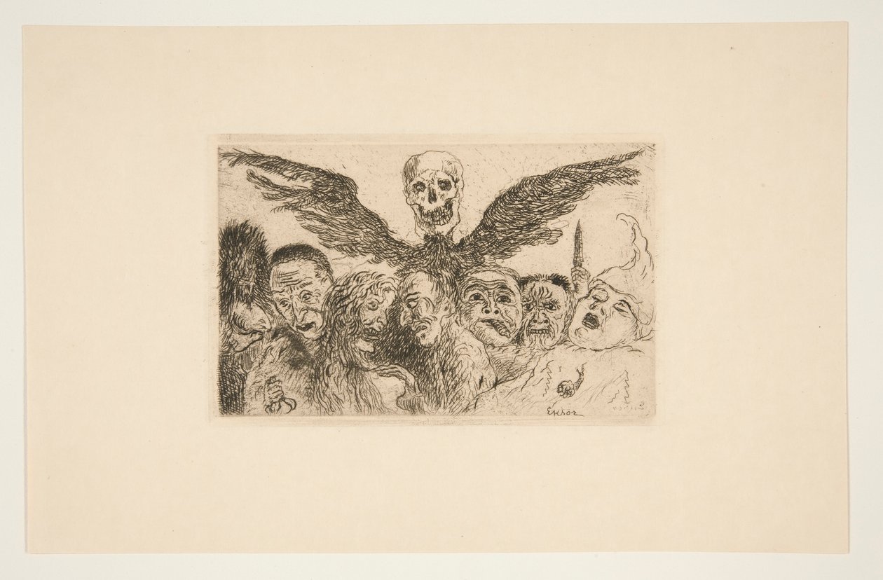Les sept péchés capitaux dominés par la mort, du portfolio Les péchés capitaux - James Ensor