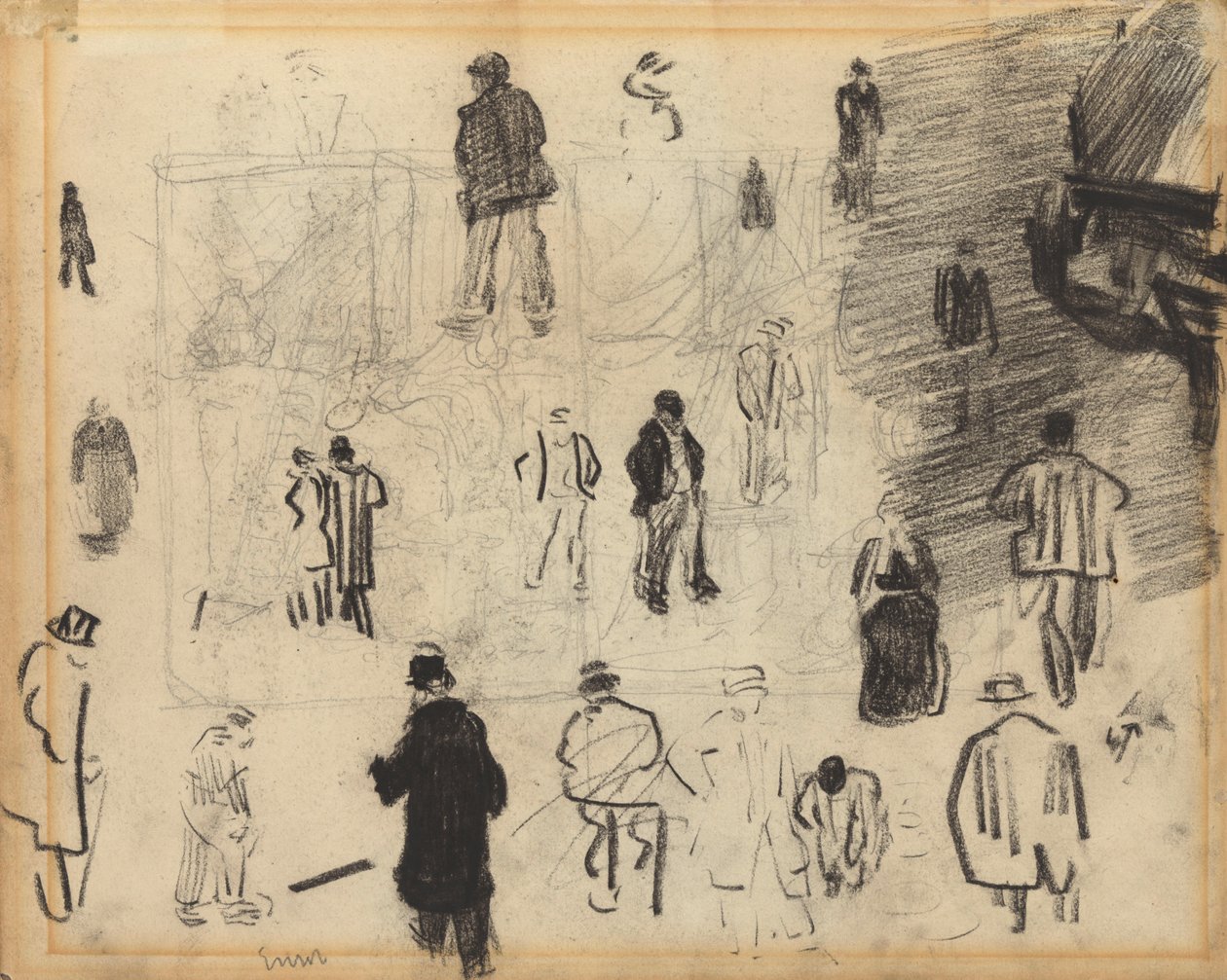 Recto : brouette et figures - James Ensor