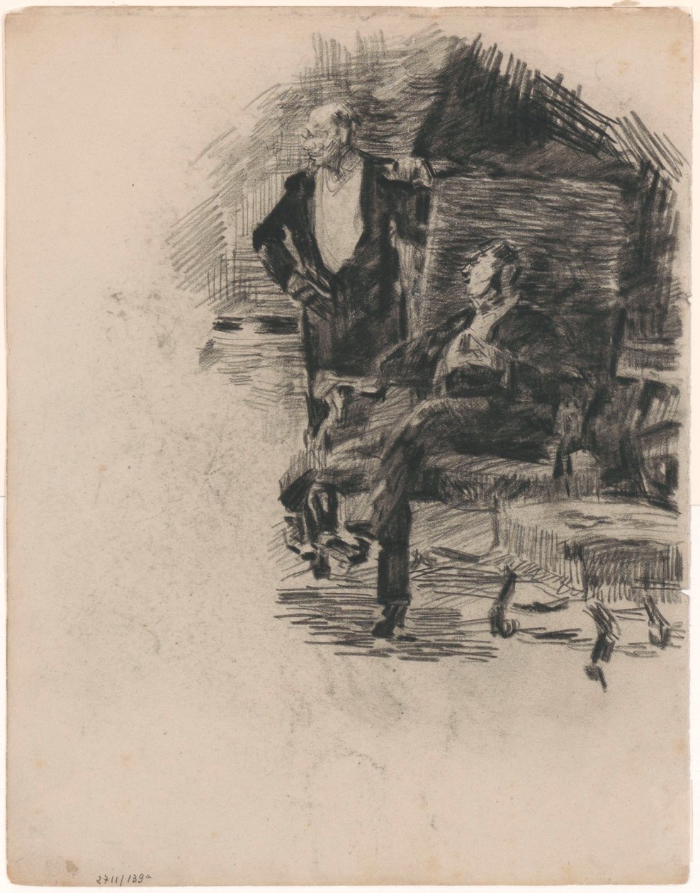 Gentilhomme assis et debout - James Ensor