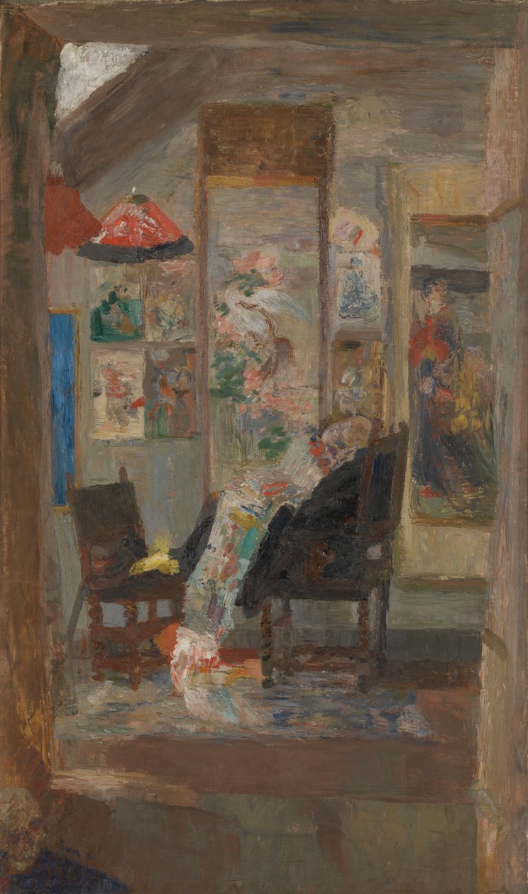 Skelet admire des objets de chinoiserie - James Ensor