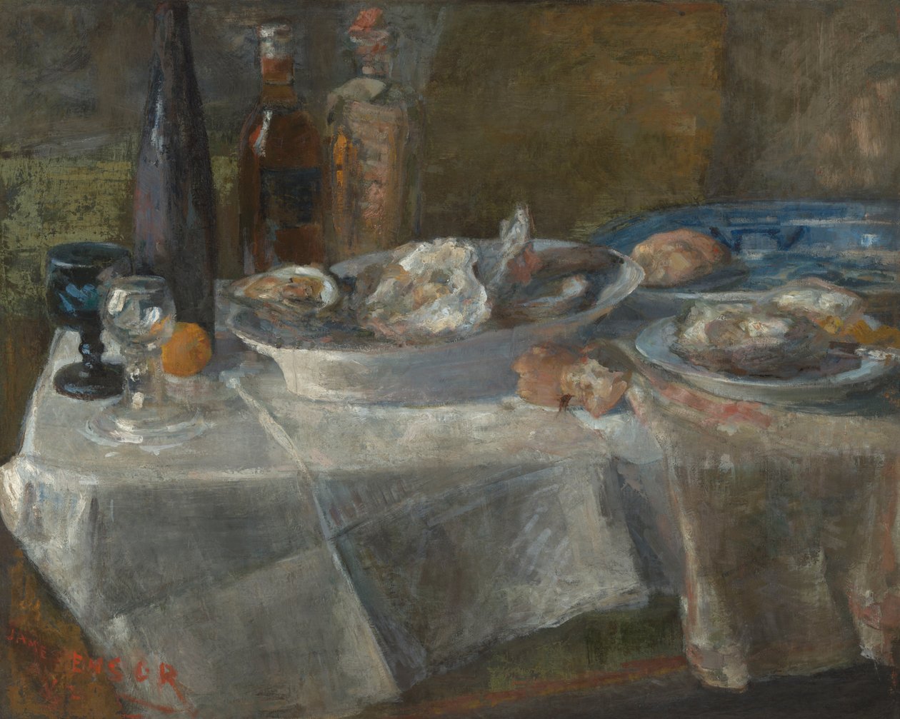 Nature morte aux huîtres (étude de lumière) - James Ensor