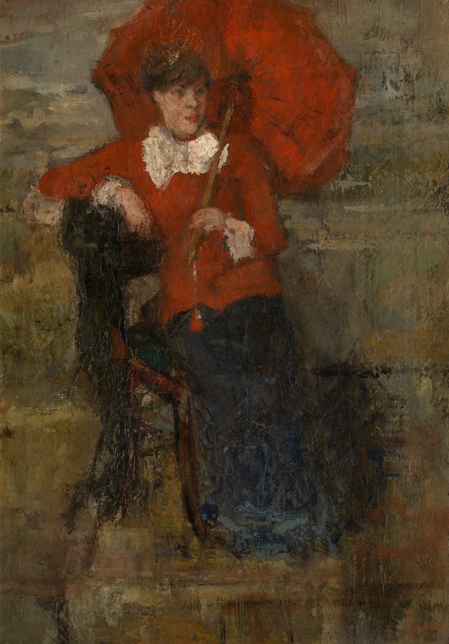 La Dame au Parasol Rouge - James Ensor
