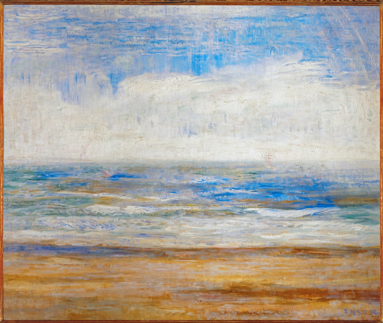 Der Strand von Oostende, Belgien von James Ensor