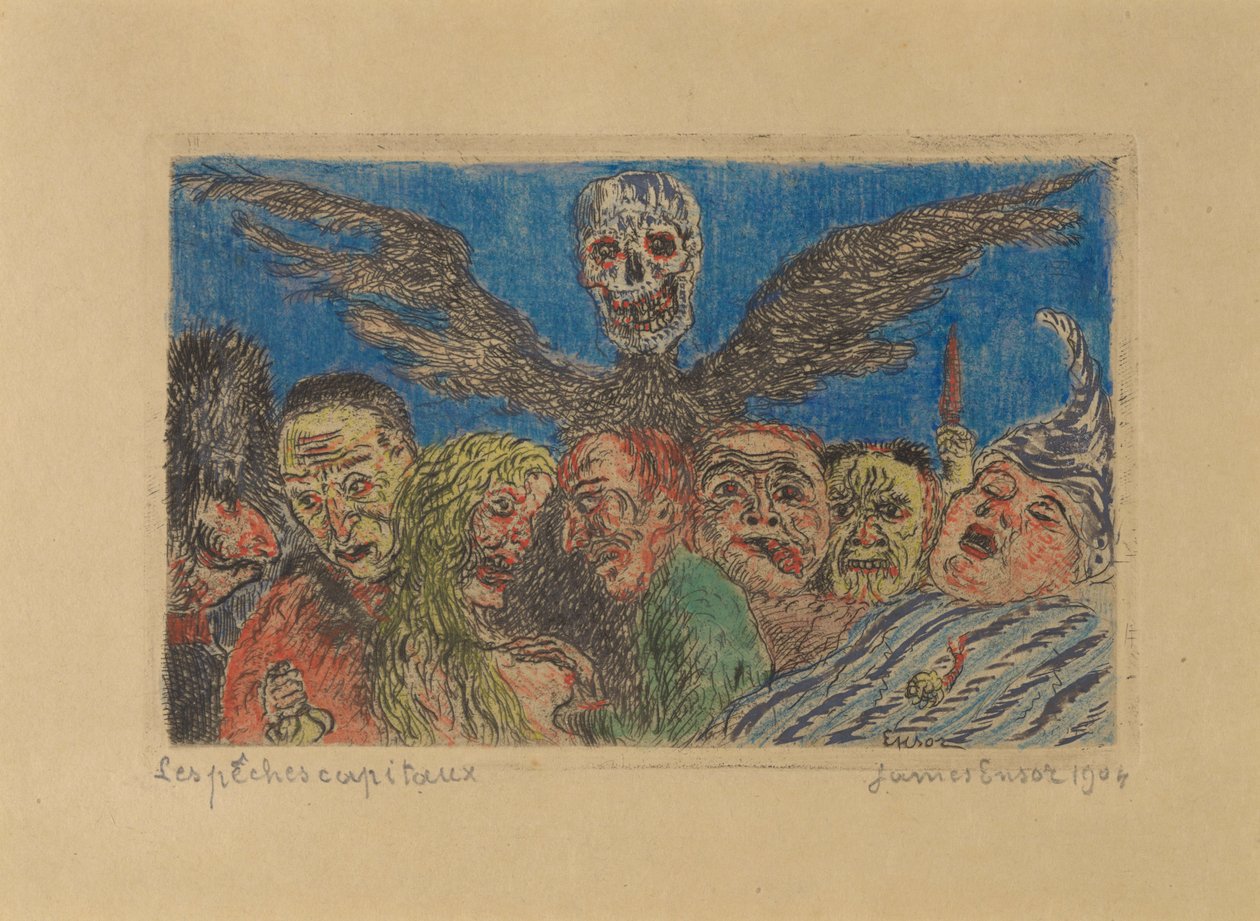 Les péchés mortels dominés par la mort - James Ensor
