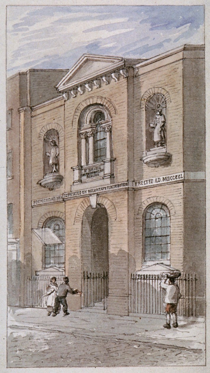 Écoles de St Bride, Bride Lane, Cité de Londres, 1840 - James Findlay
