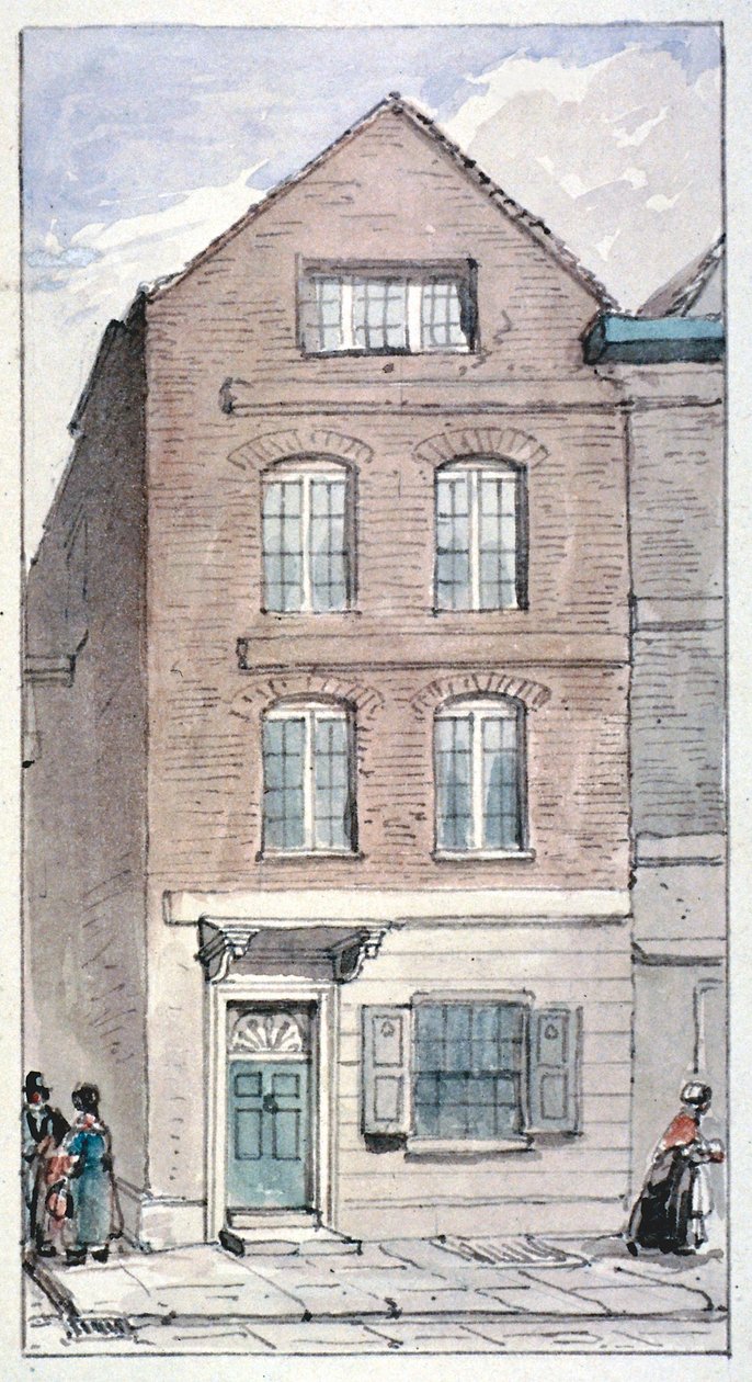 Vue du n° 7 Blackhorse Alley, Fleet Street, City de Londres, 1850 - James Findlay