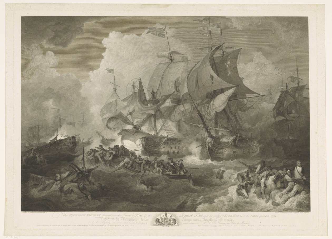 Victoire de la flotte anglaise sur la flotte française, 1794 - James Fittler