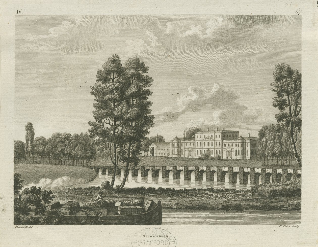 Shugborough Hall : gravure, nd [c 1782] - James Fittler