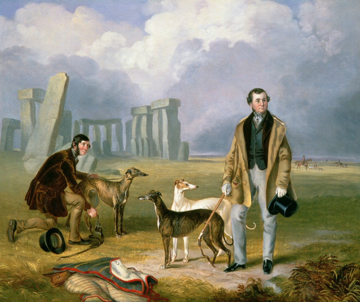 Charles Randell avec des lévriers, 1849 - James Flewitt Mullock