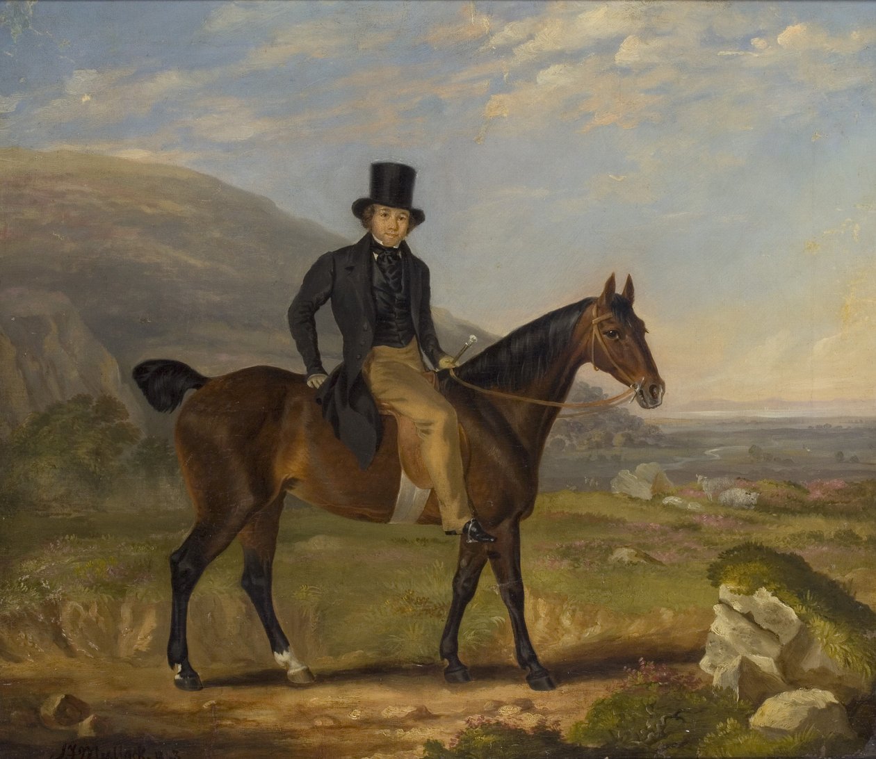 Gentleman à cheval - James Flewitt Mullock
