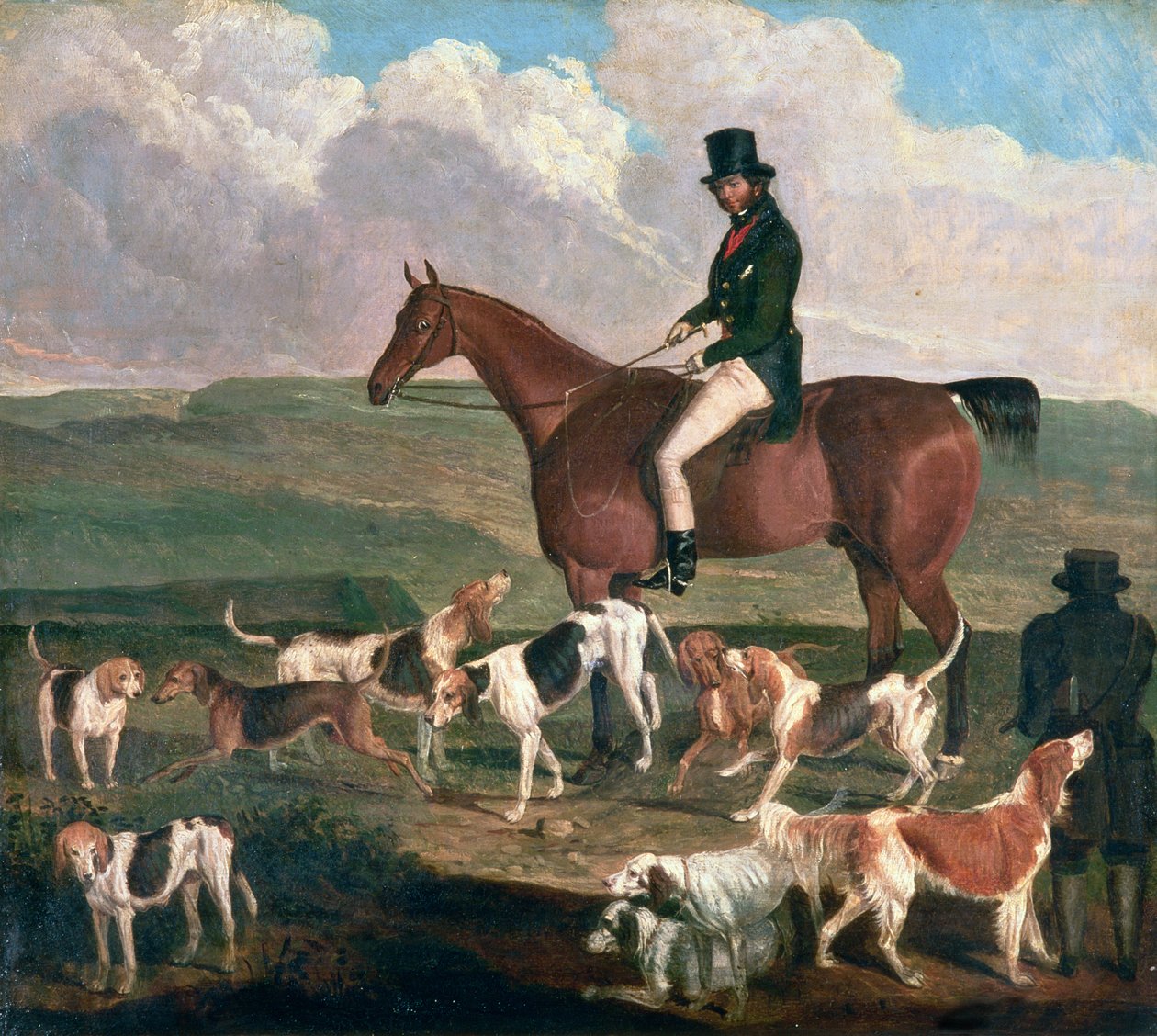 Tom Llewelyn Brewer sur son cheval, 
