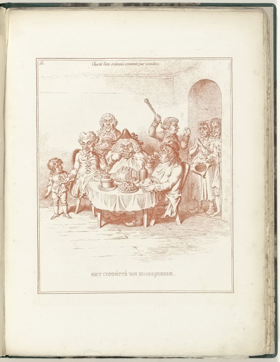 Comité pour les nécessiteux, 1795 - James Gillray (possibly)
