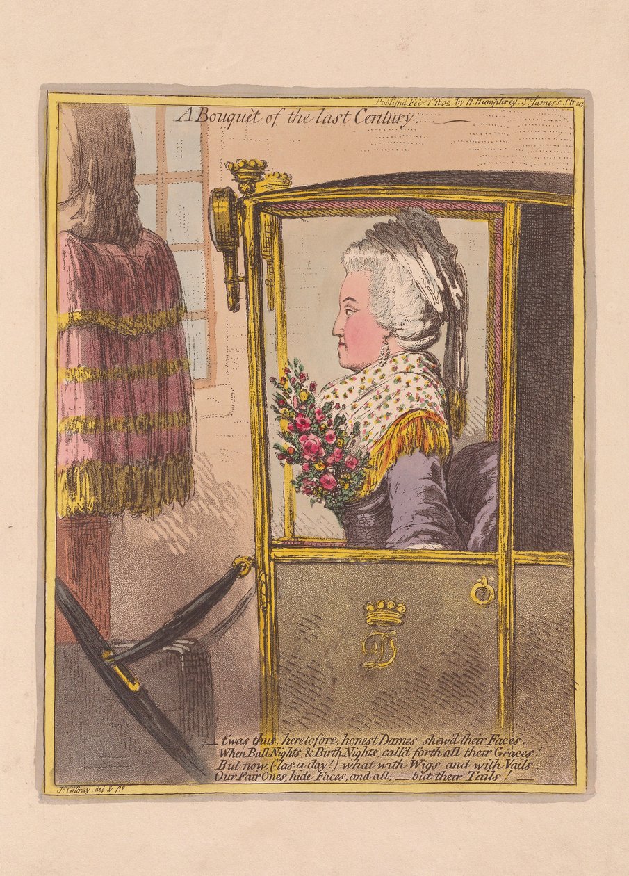 Un bouquet du siècle dernier, pub. 1802 - James Gillray