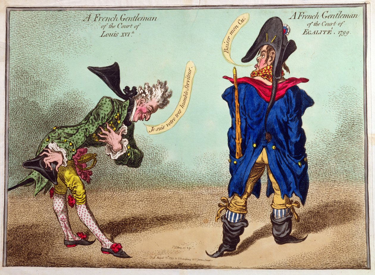 Un gentilhomme français de la cour de Louis XVI et un gentilhomme français de la cour d
