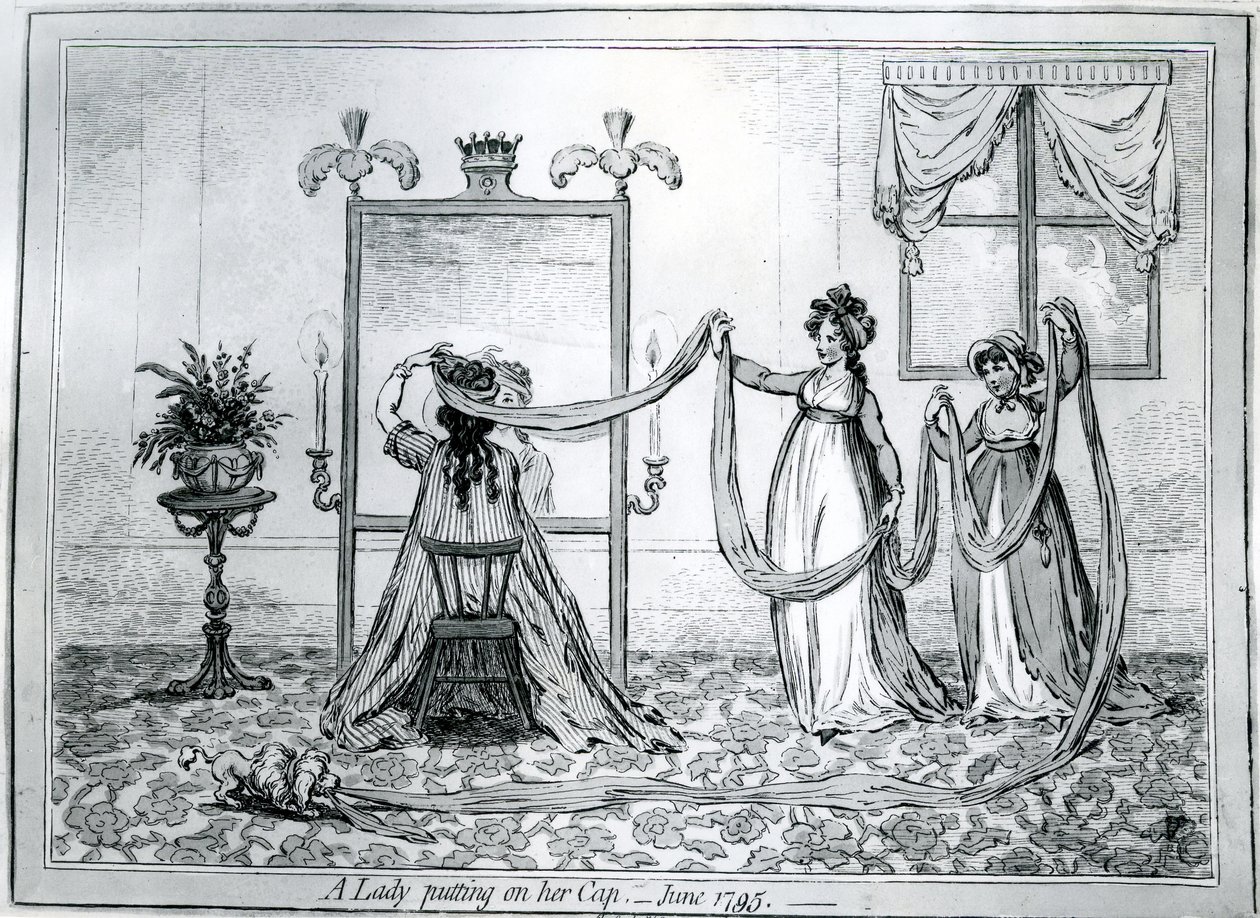 Une dame mettant son chapeau, 1795 - James Gillray