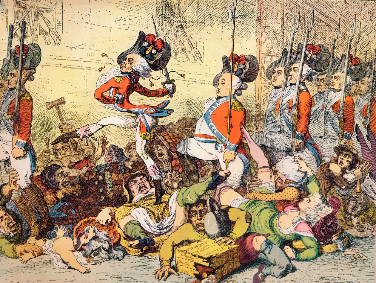 Une marche vers la banque, 1787 - James Gillray
