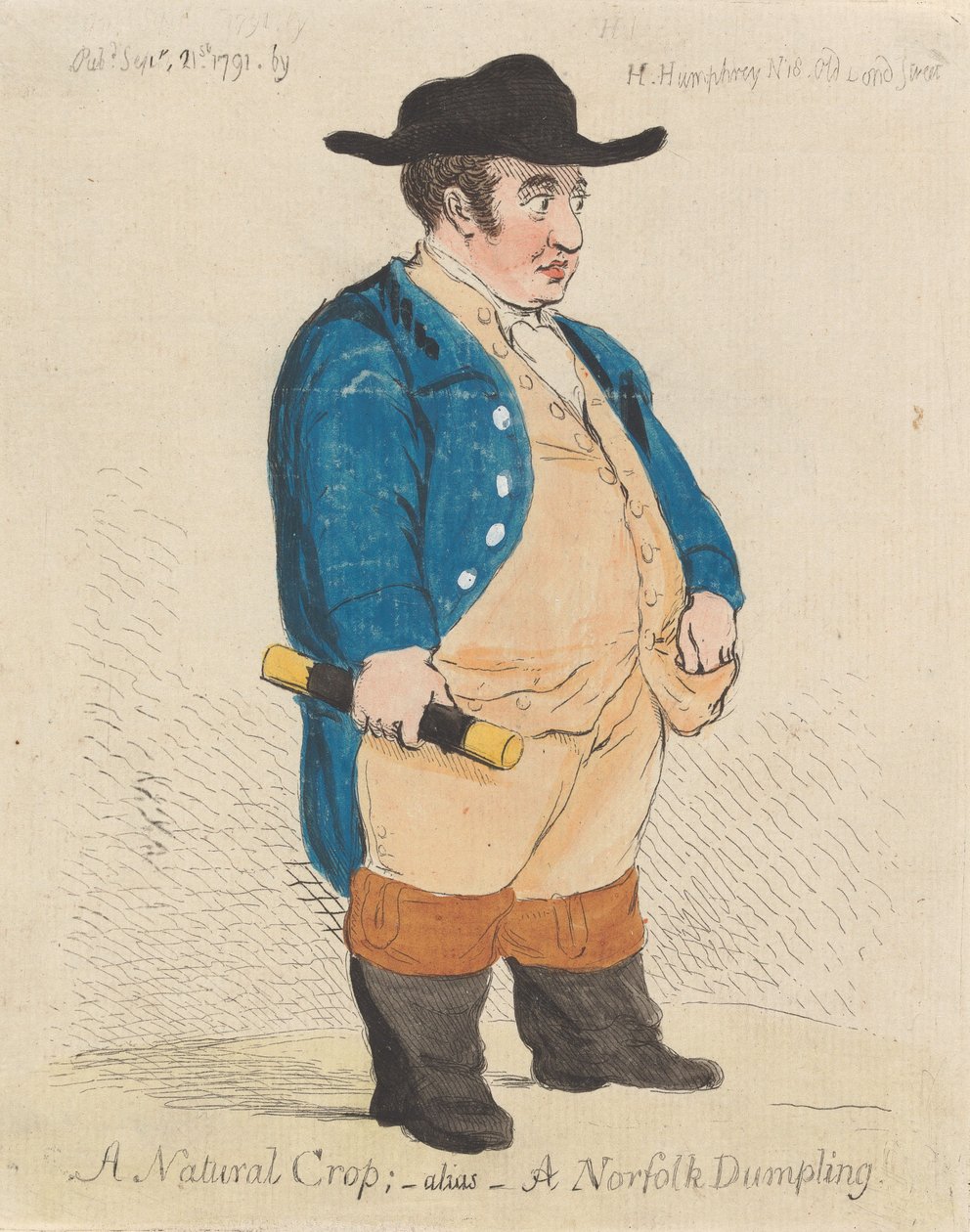 Une récolte naturelle - alias - un quenelle du Norfolk - James Gillray