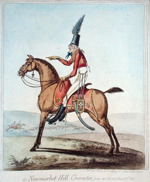 Un Personnage de Newmarket Hill, dessiné sur place, 18 août 1802, publié par Hannah Humphrey en 1804 - James Gillray